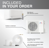 Cooper & Hunter Mia Series 24,000 BTU, 230V, 17 SEER Ductless Mini Split AC/Heating System Pre-Charged Inverter Heat Pump with 16ft Installation Kit