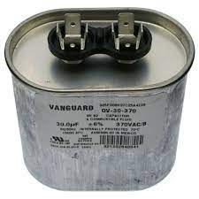 Vanguard OV-30-370 Electric Motor Oval Run Capacitor, 30 uF, 370VAC, 50-60Hz