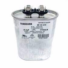 Vanguard OV-40-370 Electric Motor Oval Run Capacitor, 40 uF, 370VAC, 50-60Hz