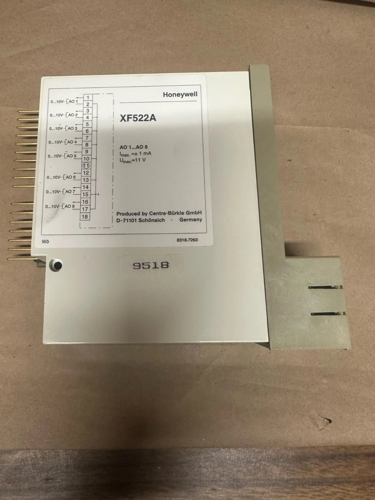 Honeywell XF522A - Analog Output Module - Manual Operation