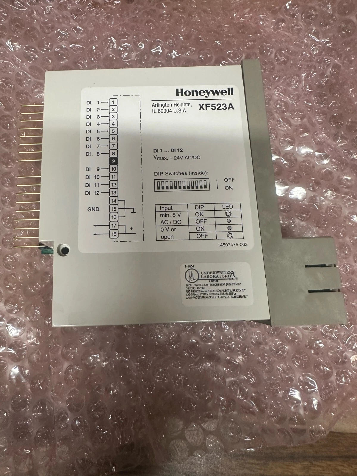 HONEYWELL XF523A - XL500/600 12 DIGITAL INPUT MODULE XF523A