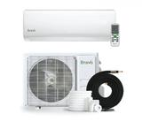 Bravo Roma Single Zone Wall Mount, 1 Ton Mini Split AC and Heat Pump, R32, 12,000 BTU Wall Mount Ductless Mini Split, 16 SEER Inverter System, 115V, Single Head, Smart app, 13FT Installation Kit Included