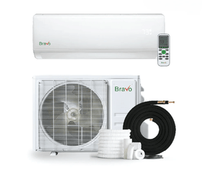 Bravo Roma Single Zone Wall Mount, 1 Ton Mini Split AC and Heat Pump, R32, 12,000 BTU Wall Mount Ductless Mini Split, 16 SEER Inverter System, 115V, Single Head, Smart app, 13FT Installation Kit Included