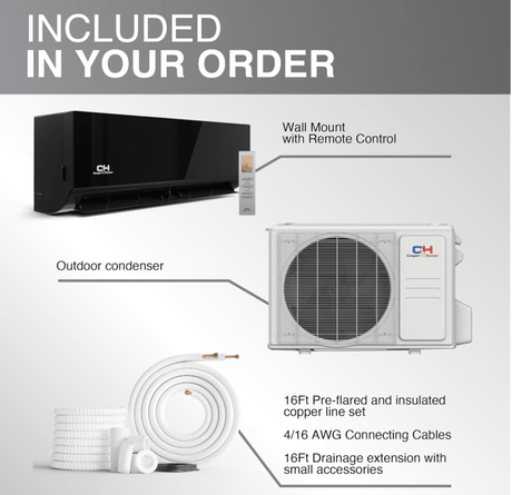Cooper & Hunter, Olivia Series Midnight Edition, 24,000 Ductless Mini Split 