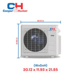 Cooper & Hunter Slim Duct 24,000 BTU 230V 19 SEER Concealed Duct Air Conditioning Unit for Heat Pump 2 TON, R454B, + Installation Kit