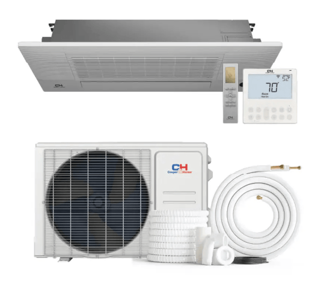 Cooper&Hunter 18,000 BTU 1.5 TON, One Way Ceiling Cassette, Air Conditioning Unit for Heat Pump, Mini Split Inverter, R454B, 22.2 SEER, 208/230V, Includes Installation Kit