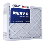 Filter King 17.5x21x1 Air Filter | 4 - PACK | MERV 8 HVAC Pleated A/C Furnace Filters