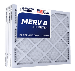 Filter King 17.5x21x1 Air Filter | 4 - PACK | MERV 8 HVAC Pleated A/C Furnace Filters