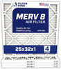 Filter King 25x32x1 Air Filter | 4 - PACK | MERV 8 HVAC Pleated A/C Furnace Filter