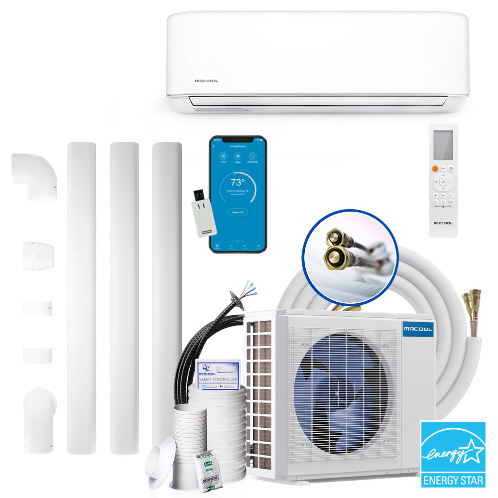 MRCOOL DIY-18-HP-WM-230C25 - DIY 4th Gen E Star 18k (1.5 Ton) BTU Ductless Mini-Split Heat Pump Complete System 208-230V/60Hz