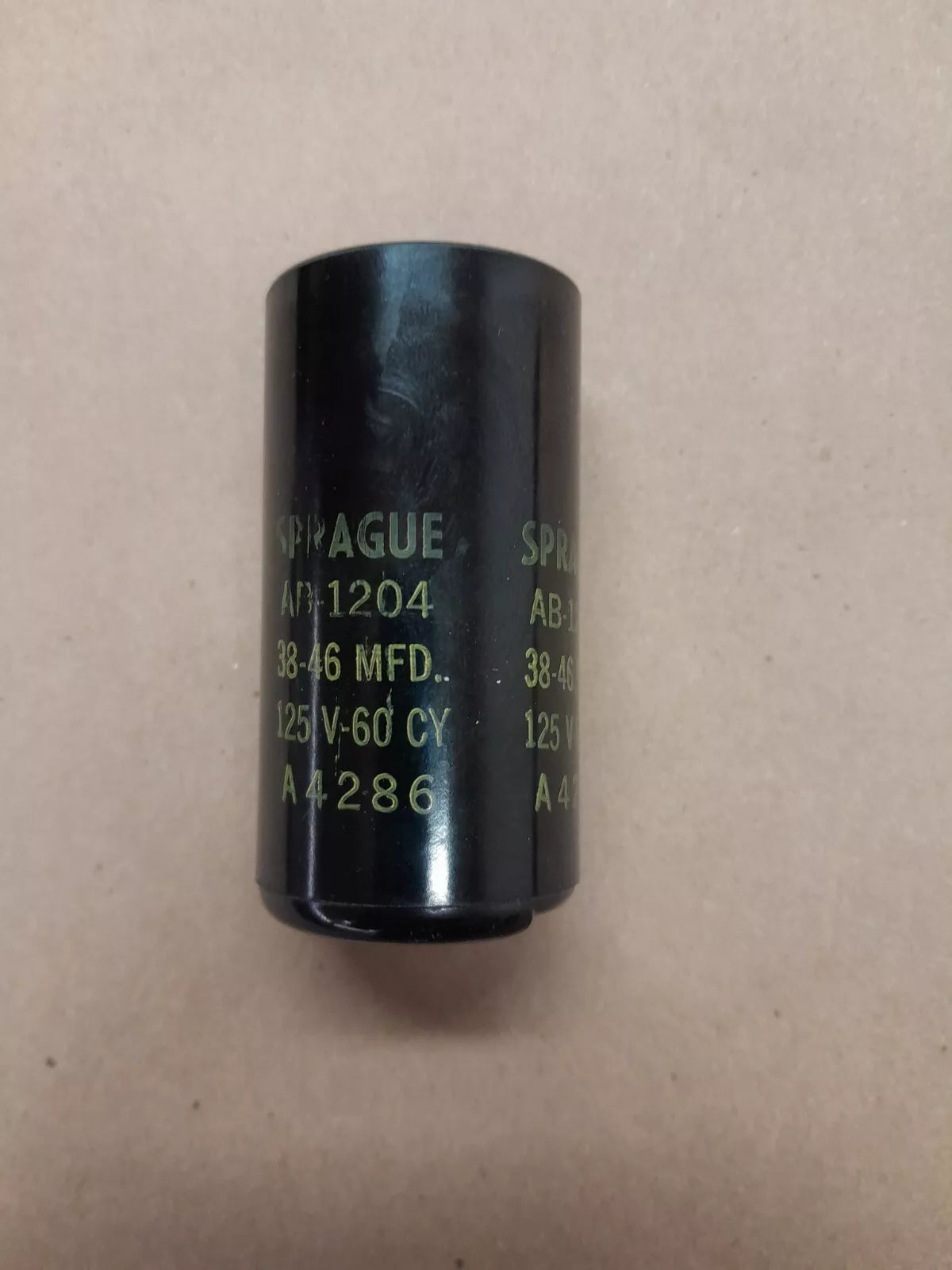 Sprague AB-1204 - 38-46MFD, 125VAC, 60CY, Motor Starting Capacitor