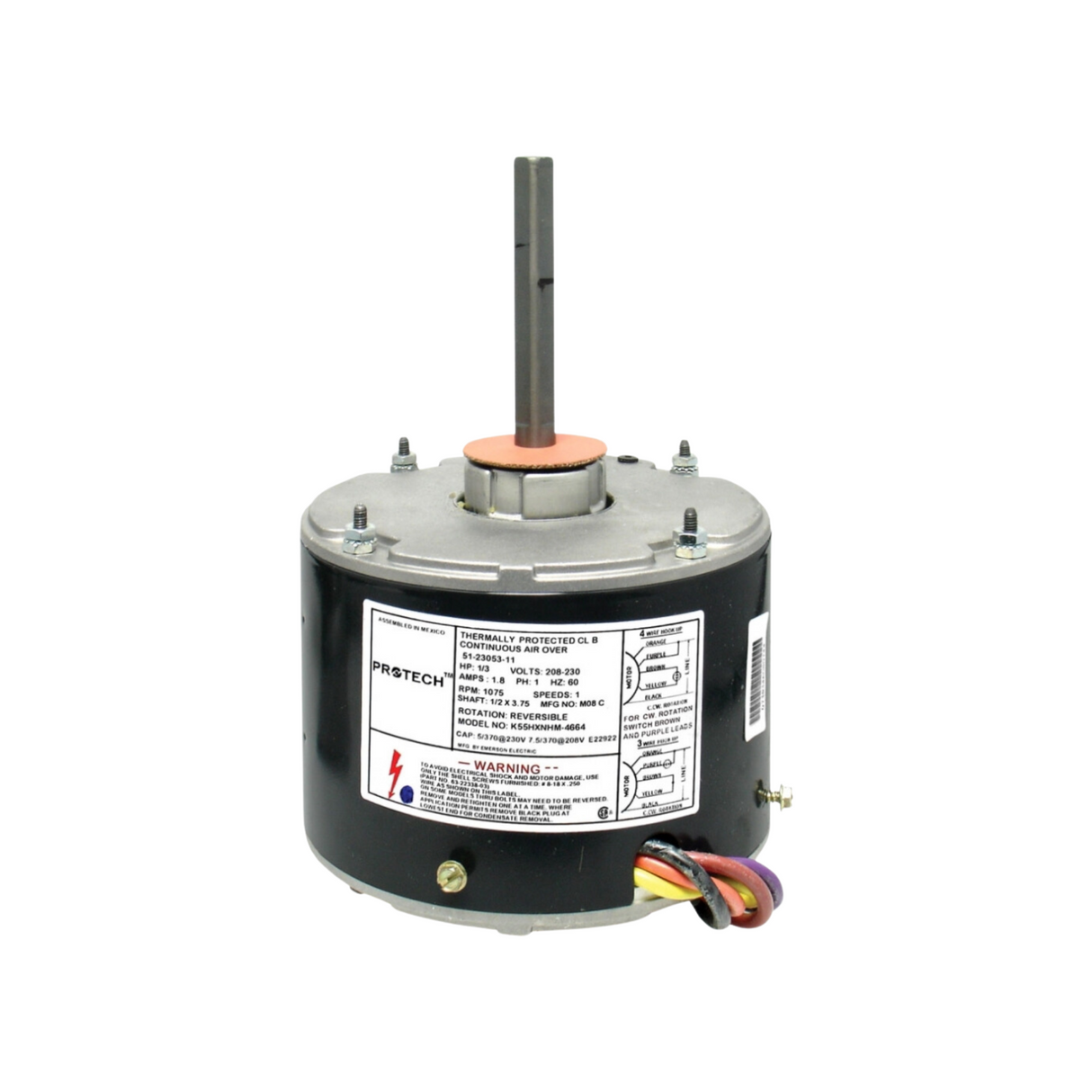 Rheem 51-23053-11 1/3 HP 1 Phase, 1 Speed Condenser Motor